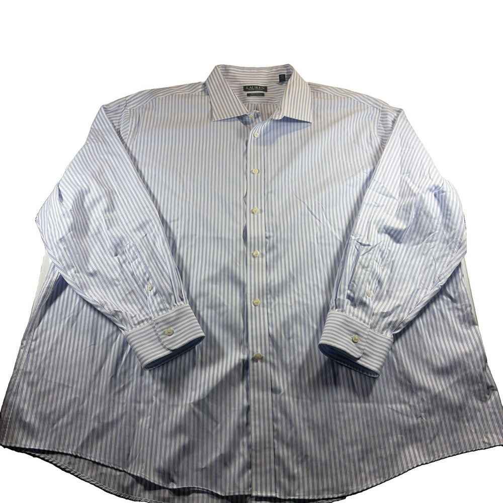 Lauren Ralph Lauren Shirt Mens 4XL Blue White Striped Long Sleeve Button Down